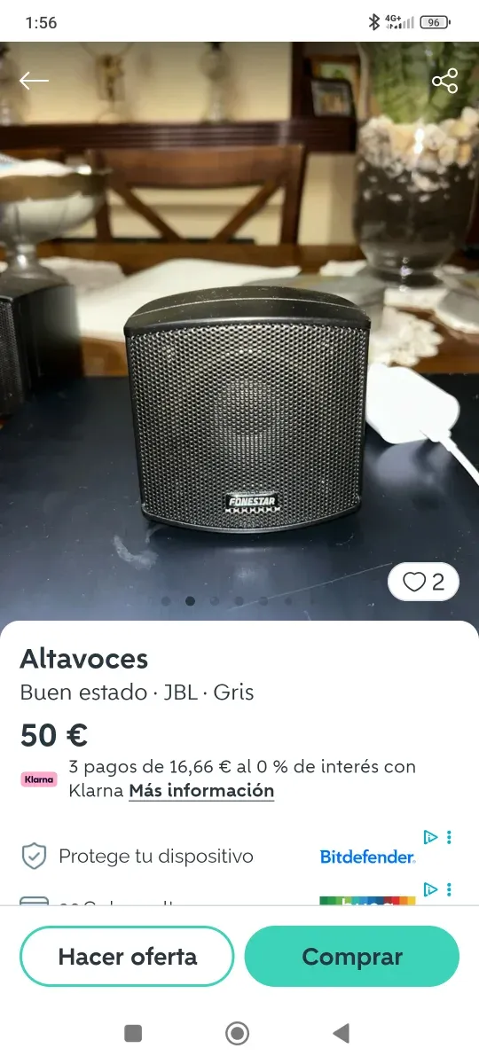 Altavoz JBL Gris