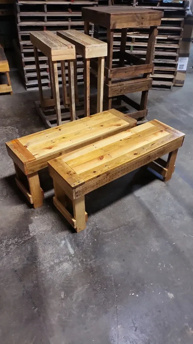 Panca in legno riciclato