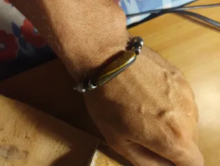 Pulsera Ojo de Tigre y Acero