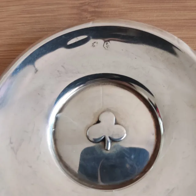 PIATTO ANTICO IN ARGENTO CON QUADRIFOGLIO