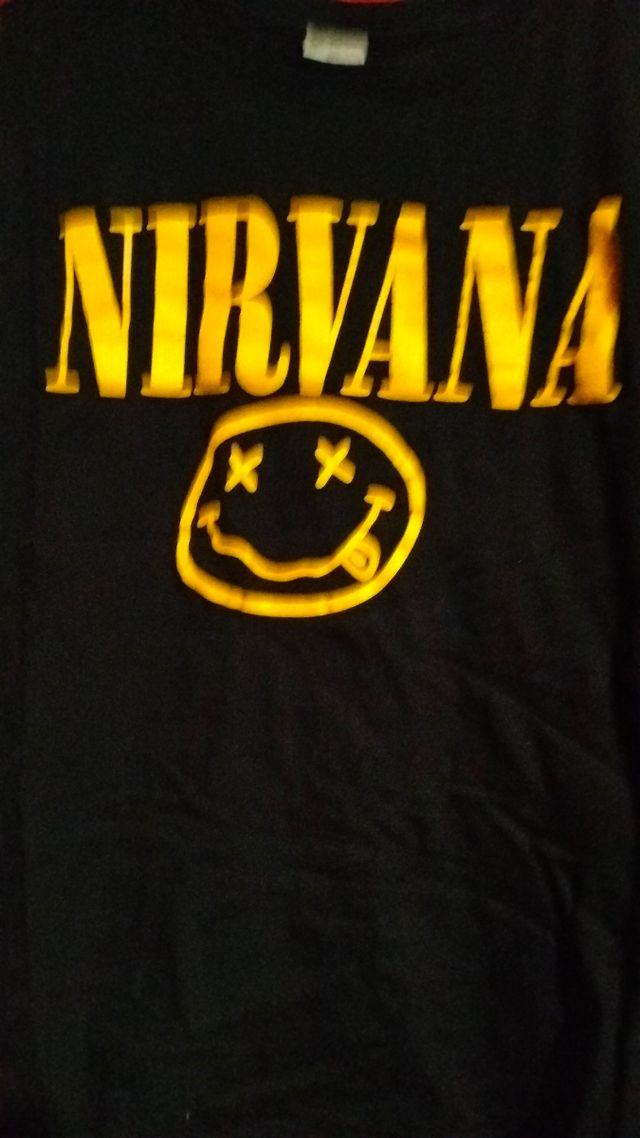 T-Shirt Nirvana Smiley Nero Taglia L/XL