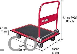 Carretilla Plegable Con Plataforma - 300 Kg - Truper
