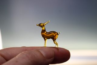 Minúsculas figuras de animales de cristal de Murano.