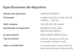 Ordenador HP Intel Core i7