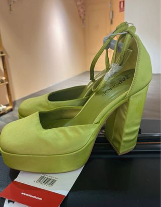Tacones plataforma verdes