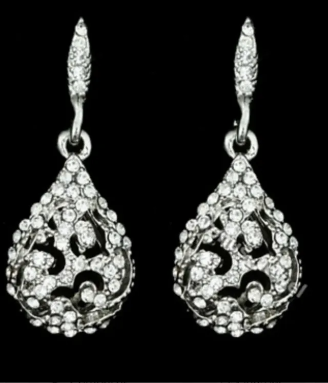 Pendientes Plata Ley y Turmalina Negra