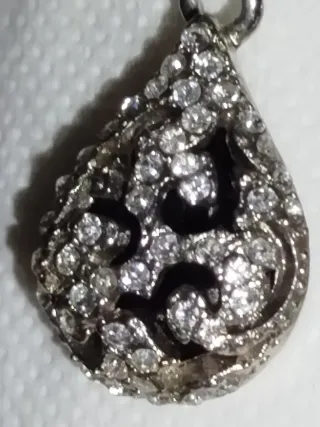 Pendientes Plata Ley y Turmalina Negra