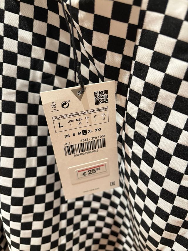 Vestido corto cuadros espalda al aire