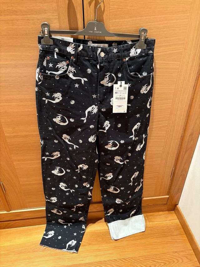 Vaquero the trevor negro estampado full length