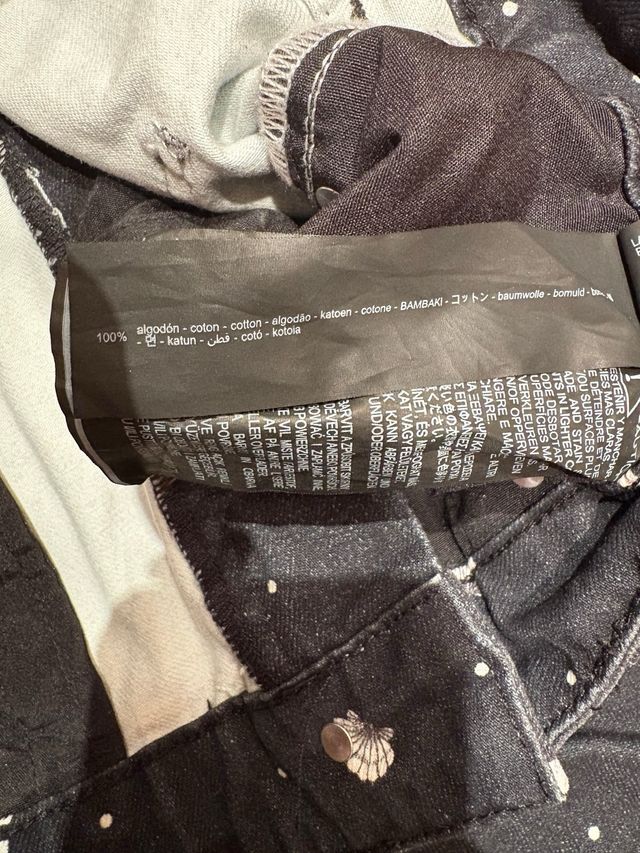 Vaquero the trevor negro estampado full length