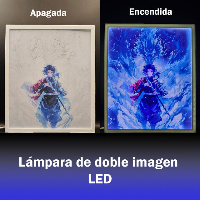 Lámpara LED Doble Imagen Kimetsu no Yaiba