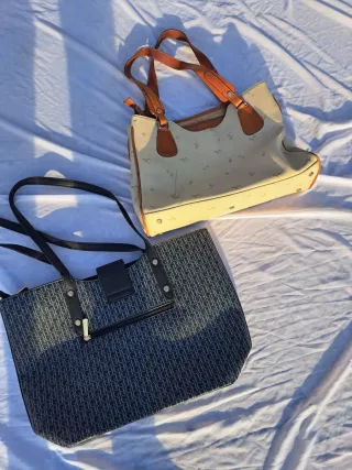 Lote de 2 Mochilas Beige y Gris