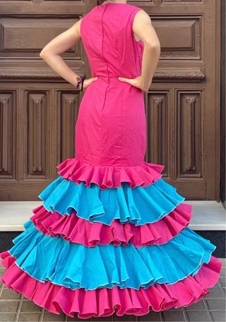 Traje Flamenca Talla 36/38 Volantes