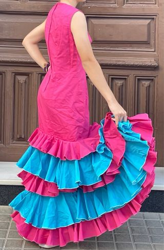 Traje Flamenca Talla 36/38 Volantes