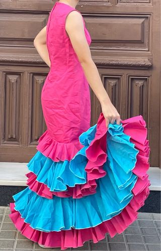 Traje Flamenca Talla 36/38 Volantes