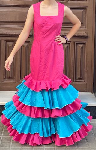 Traje Flamenca Talla 36/38 Volantes