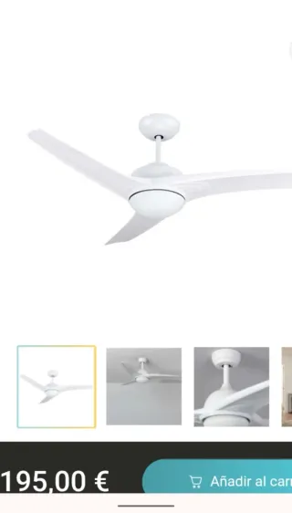 2 Ventiladores de techo blanco silencioso