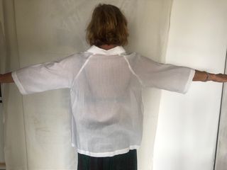 Blusa blanca de algodón