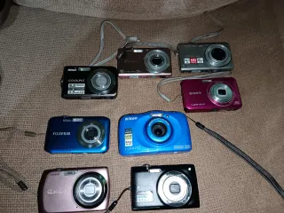 Set di fotocamere digitali letto