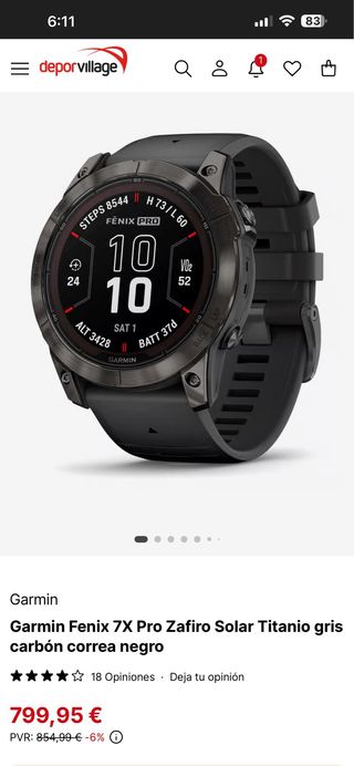 Garmin Fenix 7X Sapphire Solar Titanium