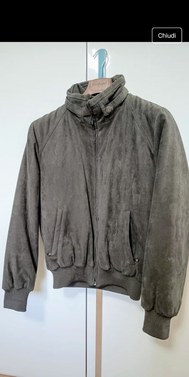 Giacca uomo scamosciata stile Aviazione L