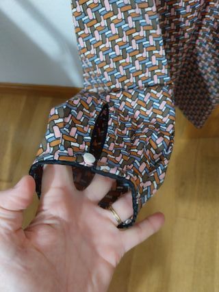 Blusa de vestir mujer estampado geométrico