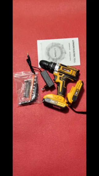 Taladro Atornillador Batería + Accesorios