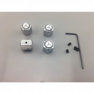 Tapones de valvulas con antirrobo Mercedes logo e
