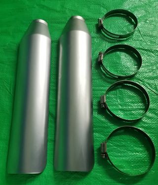 Protectores de escape satinados Harley Davidson