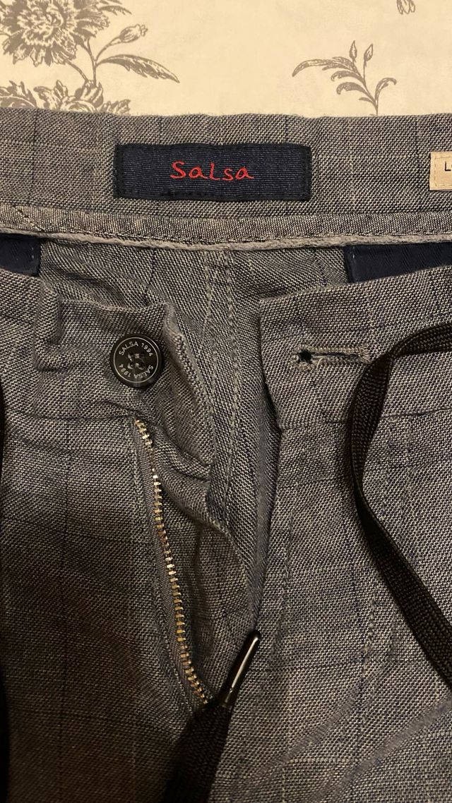 Pantalón Salsa Gris Hombre. Pitillo 