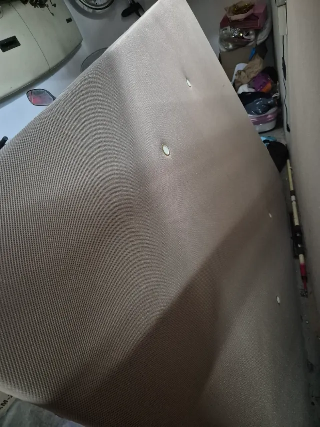 Base Cama Tapizada Beige/Gris