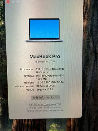 MacBook Pro Retina 15”2019,i9 500GB.SSD,16GB RAM