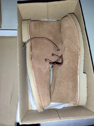 Botas de ante marrón borreguillo Talla 37