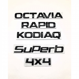 EMBLEMA LOGO TRASERO SKODA 4X4 NEGRO
