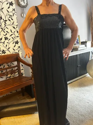 Vestido largo fiesta lentejuelas