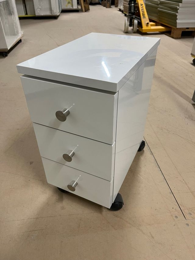 Mueble cajonera rodante blanco 3 cajones
