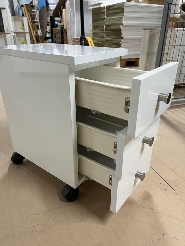 Mueble cajonera rodante blanco 3 cajones