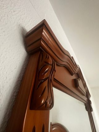 Tocador de pino macizo con espejo
