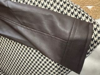 Chaqueta marrón efecto piel marrón talla S