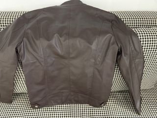 Chaqueta marrón efecto piel marrón talla S