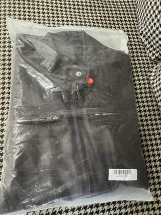 Chaqueta marrón efecto piel marrón talla S