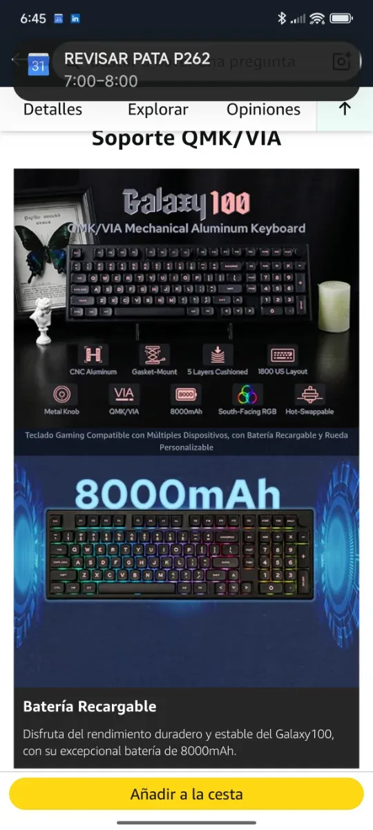 Teclado Epomaker Galaxy 100 Negro