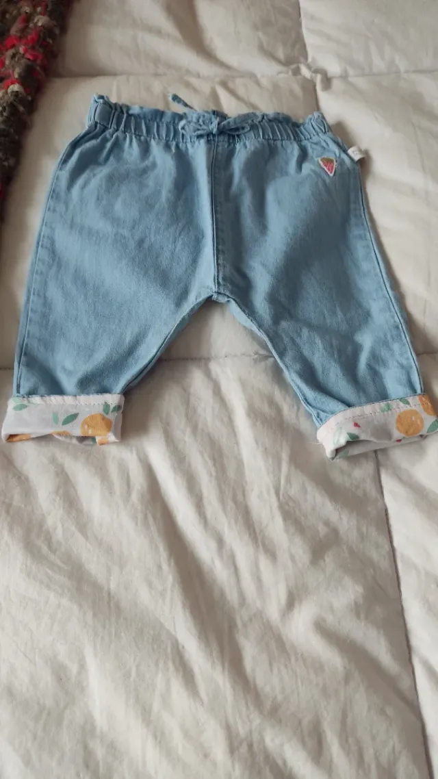 Lote 4 pantalones bebé niña