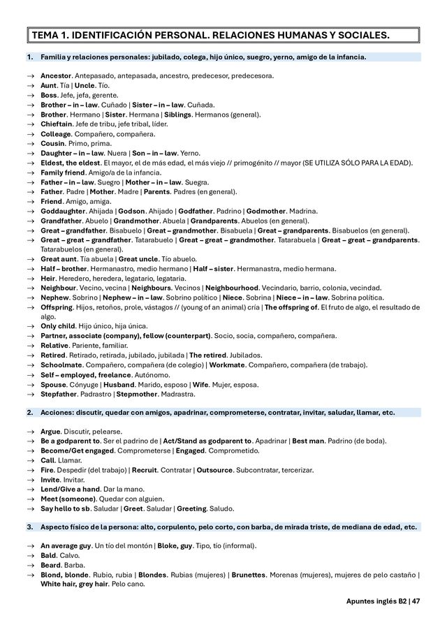 Apuntes de INGLÉS completos