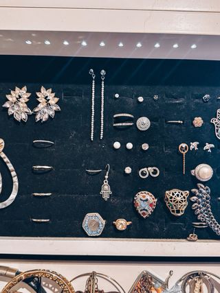 Espejo joyero blanco