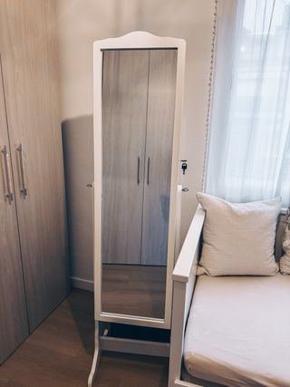 Espejo joyero blanco