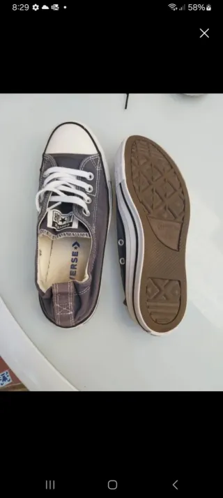 Converse grises mujer talla 37
