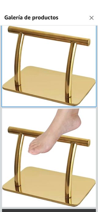 Reposapiés de acero inoxidable para pedicura