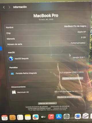 MacBook Pro Apple Gris/Plata