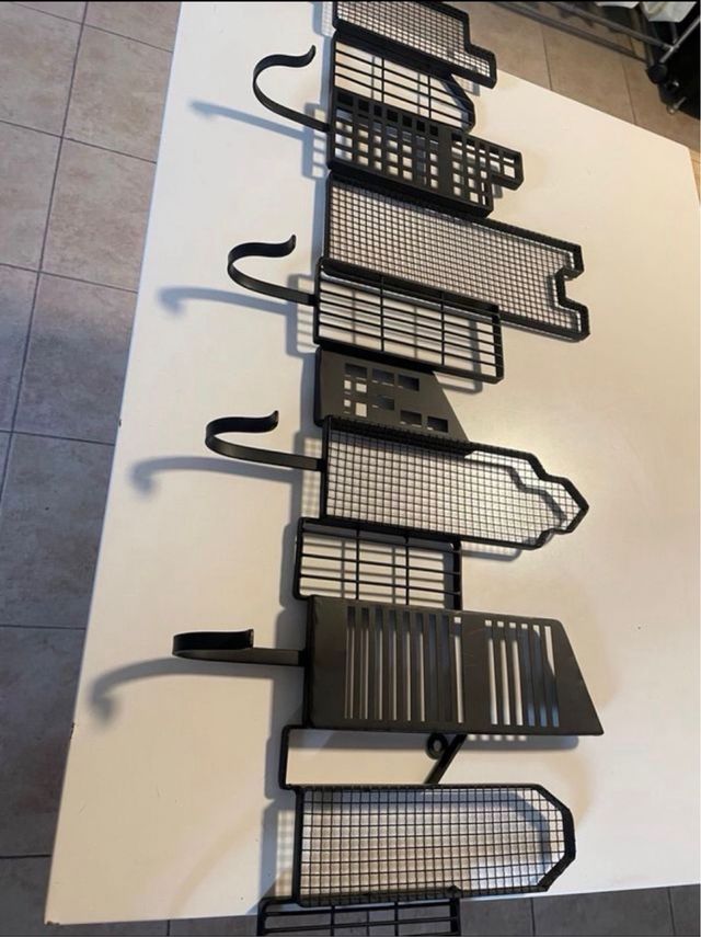 Perchero Arte Moderno Negro Metal